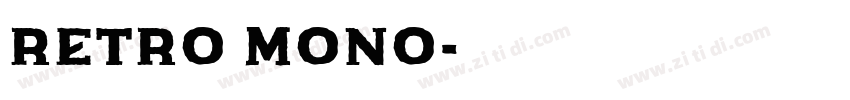 Retro Mono字体转换